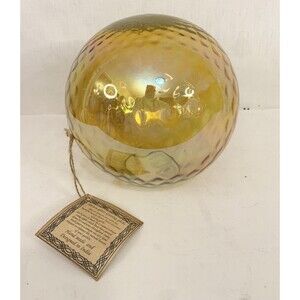 BLOWN GLASS Hand Made 8" Diameter Round Circle Flat Bottom Transparent